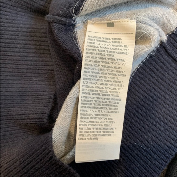 Hollister Striped Navy and Gray Pullover - Picture 3 of 4